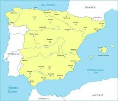 politique carte de Espagne avec nationale les frontières vecteur