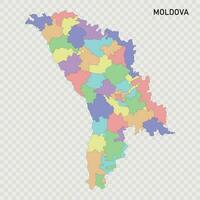 isolé coloré carte de Moldavie vecteur