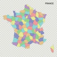 isolé coloré carte de France vecteur