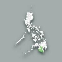 soccsksargen Région emplacement dans philippines carte vecteur