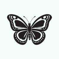 silhouette de papillon. monochrome vecteur illustration