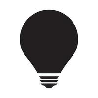 lumière ampoule silhouette logo isolé sur blanc Contexte vecteur