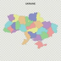 isolé coloré carte de Ukraine vecteur