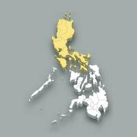 Luzon Région emplacement dans philippines carte vecteur