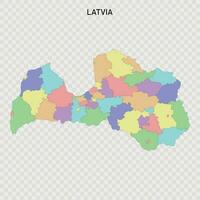 isolé coloré carte de Lettonie vecteur