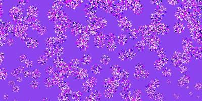 modèle vectoriel rose violet clair avec des flocons de glace