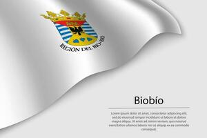 agitant drapeau de biobio vecteur
