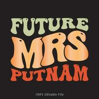 futur Mme putnam T-shirt graphique vecteur