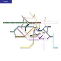 3d isométrique carte de le delhi métro métro vecteur