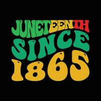 juneteenth puisque 1865 vecteur