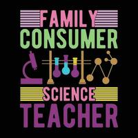 retour à école conceptions, famille consommateur science prof vecteur