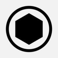 hexagone icône vecteur illustration sur isoler Contexte.