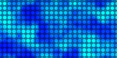 toile de fond vecteur bleu clair avec illustration de cercles avec ensemble de sphères abstraites colorées brillantes pour les annonces commerciales