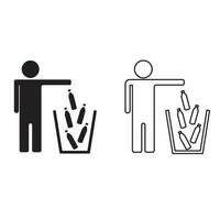 recycler vecteur icône ensemble. écologie illustration signe collection. recyclage symbole. éco logo.