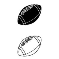 le rugby Balle icône vecteur ensemble. américain Football illustration signe collection. sport symbole ou logo.