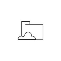 nuage un service icône vecteur ensemble. Les données boutique illustration signe collection. l'Internet symbole ou logo.