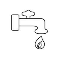 l'eau purification icône vecteur. l'eau filtre illustration signe. éco symbole. écologie logo. vecteur