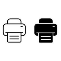 imprimante icône vecteur ensemble. fax illustration signe collection. impression symbole ou logo.