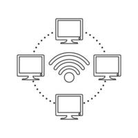 réseau Connexions icône vecteur. l'Internet illustration signe. net symbole ou logo. vecteur