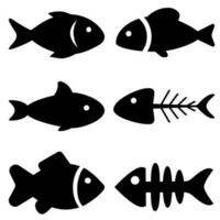 poisson Icônes vecteur ensemble. aqua illustration symbole collection.