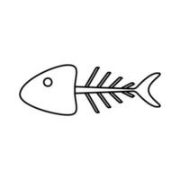 poisson vecteur icône. mer nourriture illustration symbole. ferme élément logo.