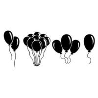 des ballons icône vecteur ensemble. anniversaire illustration signe collection. fête symbole. un événement logo.