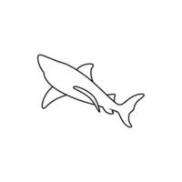 requin icône vecteur. mer la vie illustration signe. poisson symbole ou logo. vecteur