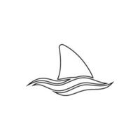requin icône vecteur. mer la vie illustration signe. poisson symbole ou logo. vecteur