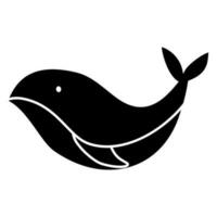 bébé baleine icône vecteur. baleine illustration signe. sperme baleine symbole. mer la vie logo. vecteur