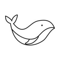 bébé baleine icône vecteur. baleine illustration signe. sperme baleine symbole. mer la vie logo. vecteur