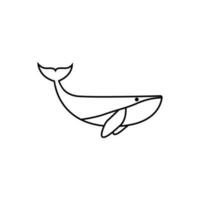 bébé baleine icône vecteur. baleine illustration signe. sperme baleine symbole. mer la vie logo. vecteur