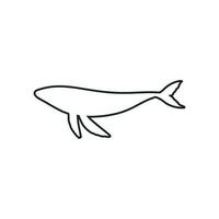 baleine icône vecteur. sperme baleine illustration signe. poisson symbole. océan logo. vecteur