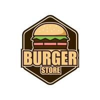 Burger boutique logo modèle vecteur