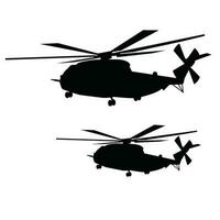 militaire hélicoptère transport silhouette vecteur conception