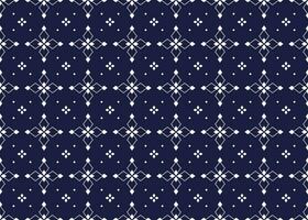 géométrique et fleur ethnique en tissu modèle sur bleu Contexte pour tissu tapis fond d'écran Contexte emballage etc. vecteur