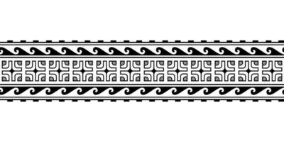 maori polynésien tatouage bracelet. tribal manche sans couture modèle vecteur. samoan frontière tatouage conception avant bras ou pied. brassard tatouage tribal. bande en tissu sans couture ornement isolé sur blanc Contexte vecteur