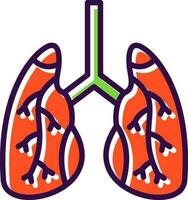 conception d'icône de vecteur de poumons