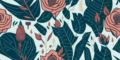 radiant fleurit. vibrant fleur motifs dans vecteur des illustrations