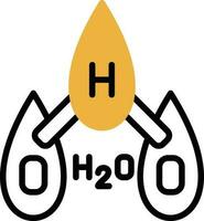 H2O vecteur icône conception