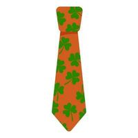 cravate décorée d'éléments pour la Saint-Patrick. style de vecteur.cartoon vecteur