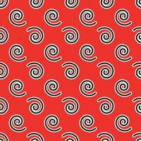 abstrait modèle avec spirale lignes sur rouge Contexte vecteur