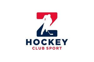 vecteur initiales lettre z avec le hockey Créatif géométrique moderne logo conception.