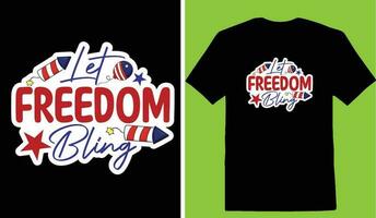 laisser liberté bling T-shirt vecteur