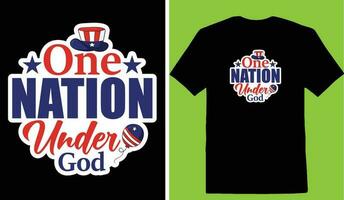 un nation en dessous de Dieu T-shirt vecteur