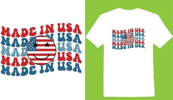 fabriqué dans Etats-Unis T-shirt vecteur