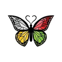 conception de papillon coloré vecteur