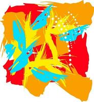 2 couleurs et abstrait formes vecteur