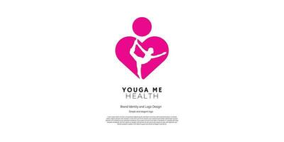l'amour yoga logo conception pour yoga centre ou Gym vecteur