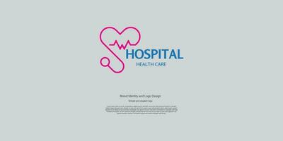 hôpital ou médical centre logo conception pour l'image de marque et identité vecteur