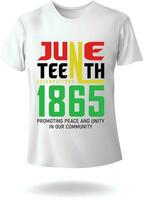 content juneteenth journée 1865 célébrations typographie vecteur T-shirt conception, africain les Américains